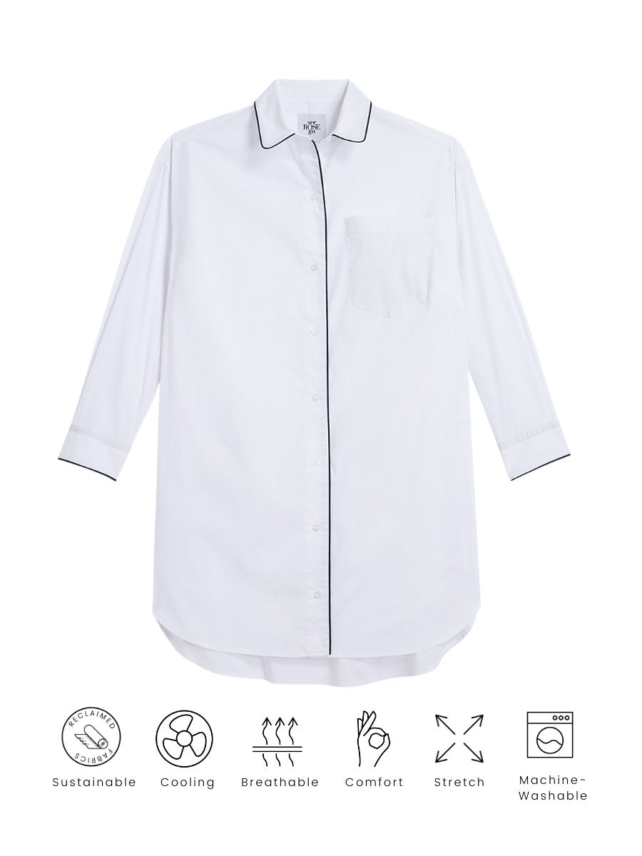 Plus Size Tunic Shirt in White, Plus ...